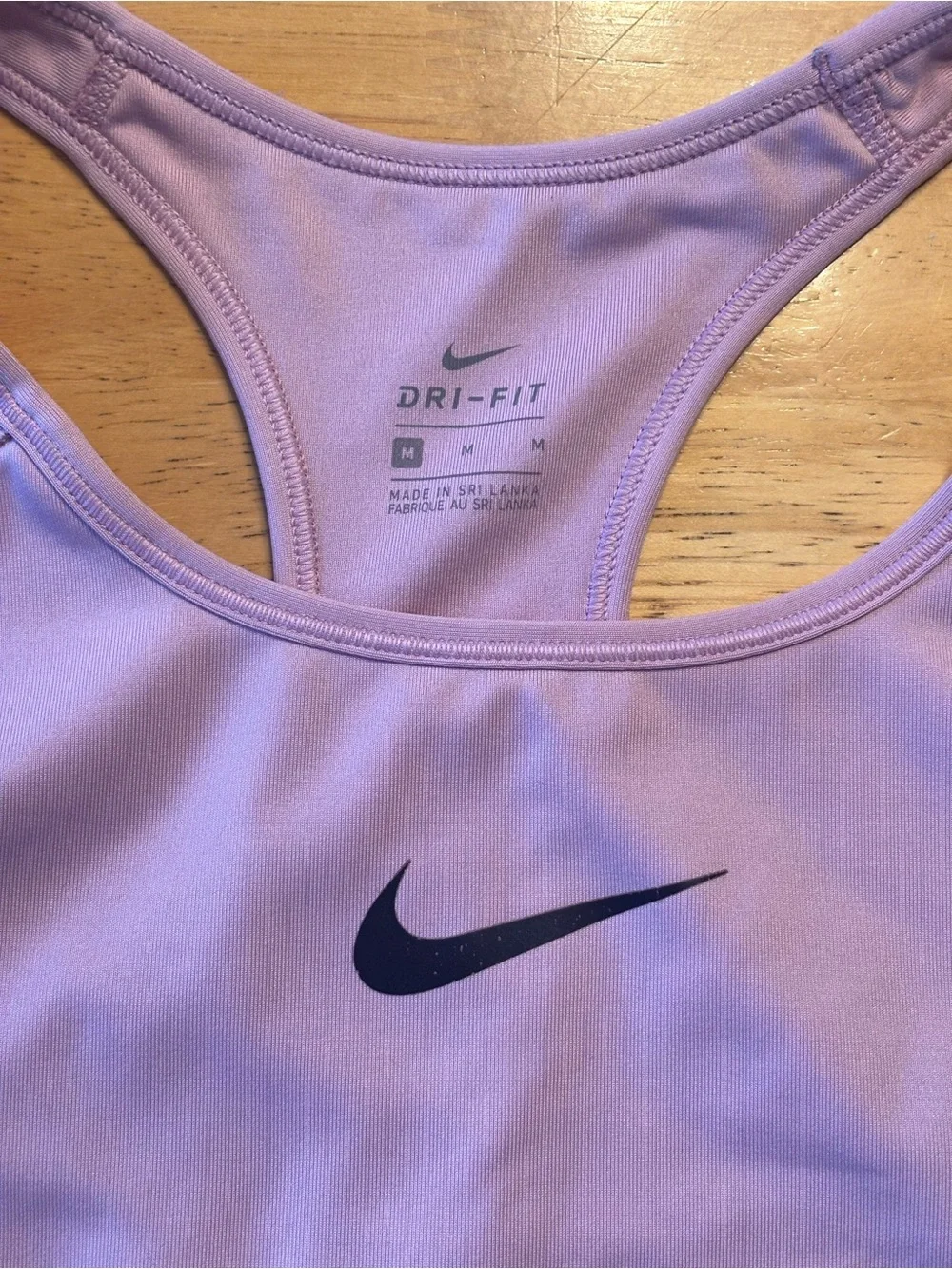 Nike Dri-Fit Sports Bra - Light Pink/Purple, Size Medium